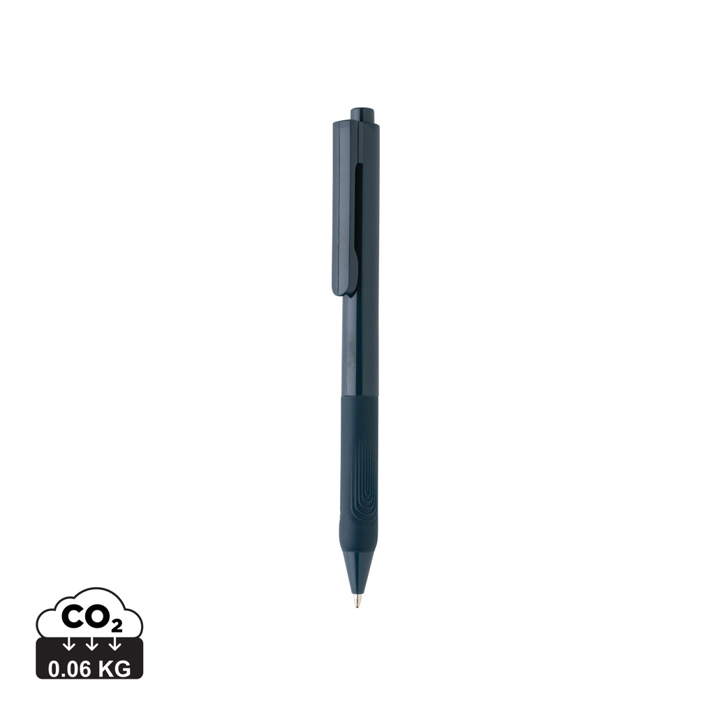 Stylo personnalisé avec grip silicone X9 Bleu marine